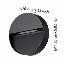 Applique murale d'extérieur Eglo MARUGGIO LED Noir, 1 lumière