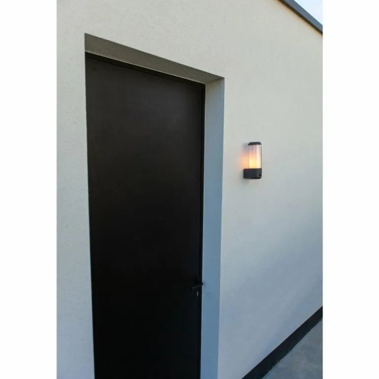 Applique murale d'extérieur Lutec Heros Anthracite, 1 lumière, Détecteur de mouvement