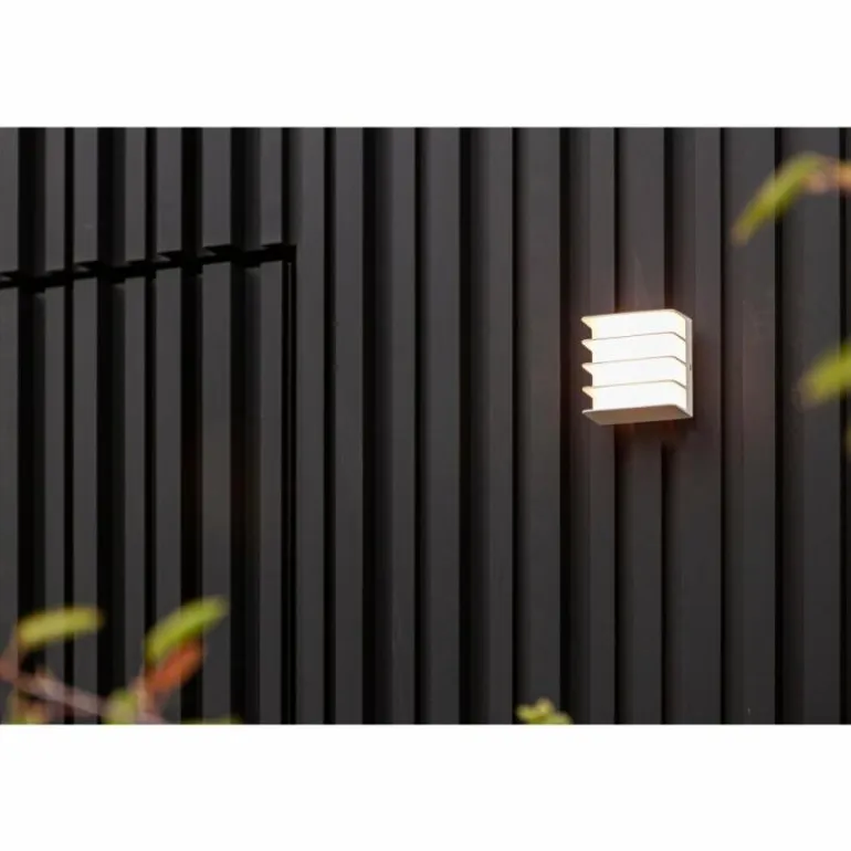 Applique murale d'extérieur Lutec Gridy LED Blanc, 1 lumière