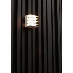 Applique murale d'extérieur Lutec Gridy LED Blanc, 1 lumière