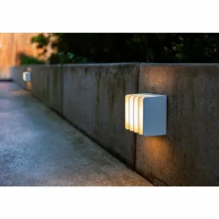 Applique murale d'extérieur Lutec Gridy LED Blanc, 1 lumière