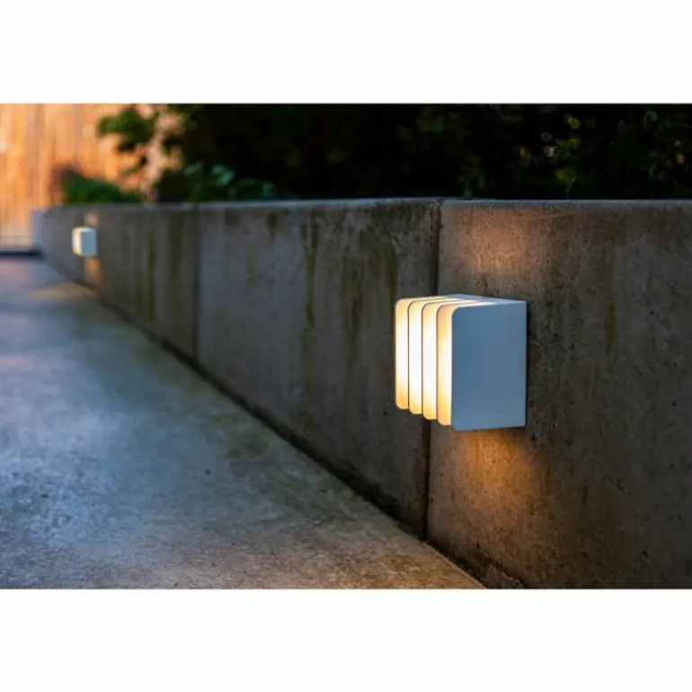 Applique murale d'extérieur Lutec Gridy LED Blanc, 1 lumière