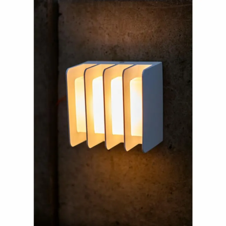 Applique murale d'extérieur Lutec Gridy LED Blanc, 1 lumière