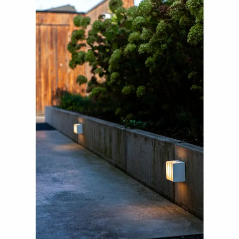 Applique murale d'extérieur Lutec Gridy LED Blanc, 1 lumière