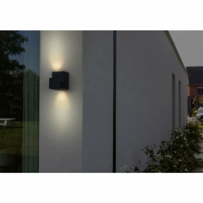 Applique murale d'extérieur Lutec Marbo Anthracite, 2 lumières