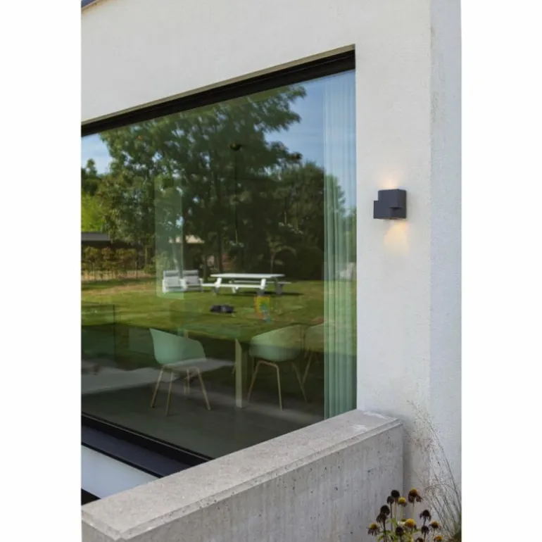 Applique murale d'extérieur Lutec Marbo Anthracite, 2 lumières