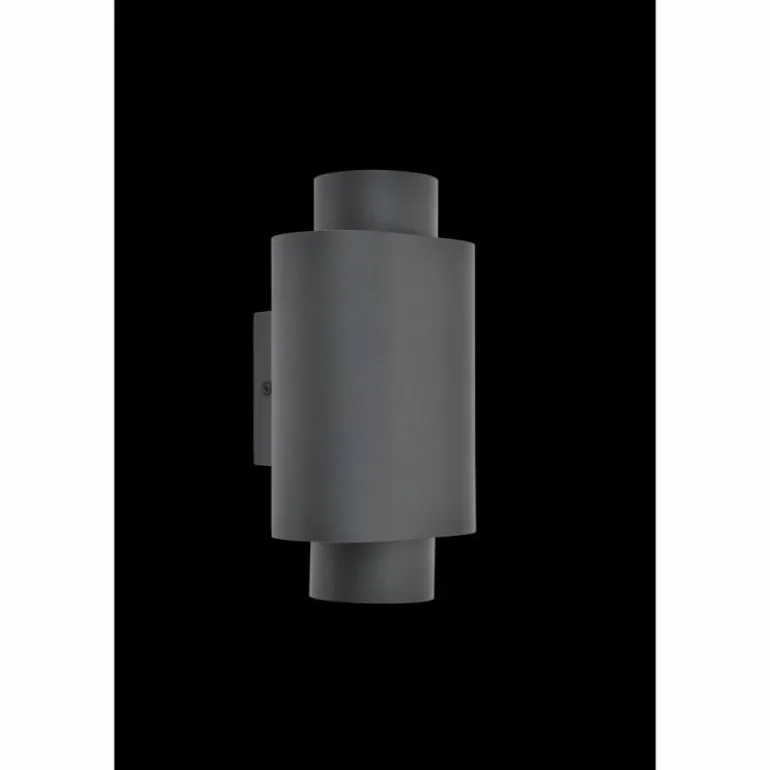 Applique murale d'extérieur Lutec Cypres Anthracite, 2 lumières