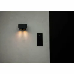 Applique murale d'extérieur Lutec Cypres Anthracite, 2 lumières