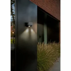 Applique murale d'extérieur Lutec Cypres Anthracite, 2 lumières
