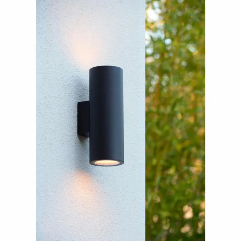 Applique murale d'extérieur Lucide VOLANTIS Noir, 2 lumières