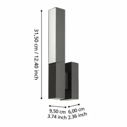 Applique murale d'extérieur Eglo UGENTO LED Noir, 2 lumières