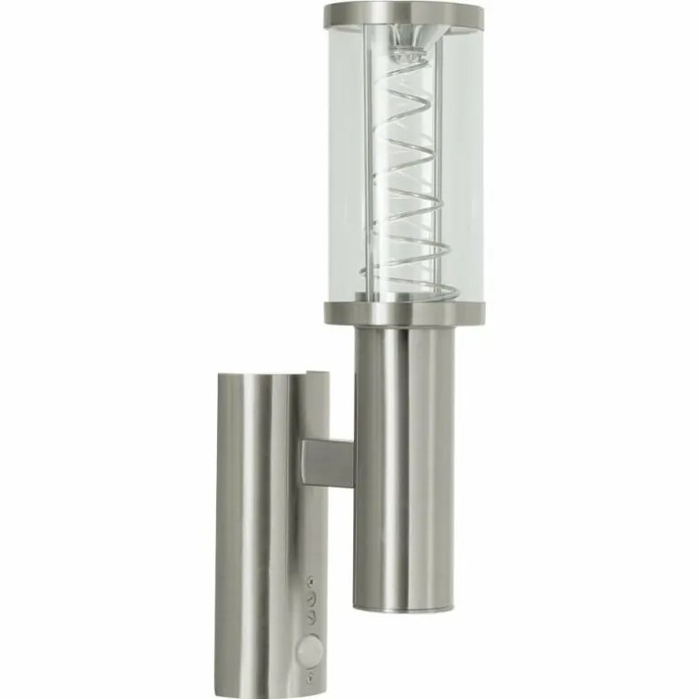 Applique murale d'extérieur Eglo TRONO STICK Acier inoxydable, 2 lumières, Détecteur de mouvement
