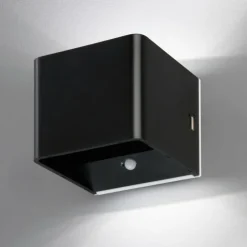 FHL easy Éclairage Led|Applique murale d'extérieur Magnetics LED Noir, 1 lumière, Détecteur de mouvement