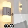 Applique murale d'extérieur Belerda LED Gris, 2 lumières, Détecteur de mouvement