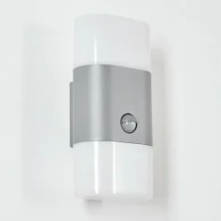 Applique murale d'extérieur Belerda LED Gris, 2 lumières, Détecteur de mouvement