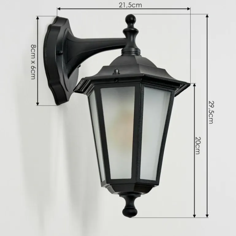 Applique murale d'extérieur Loria Noir, 1 lumière