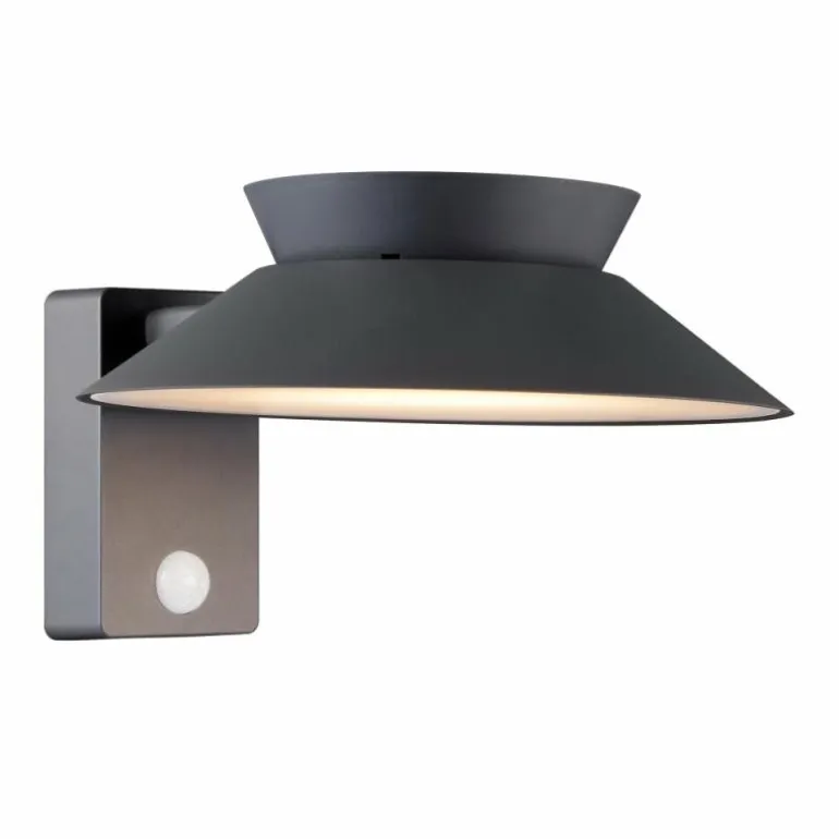 Applique murale d'extérieur Nordlux JUSTINA LED Anthracite, 1 lumière, Détecteur de mouvement