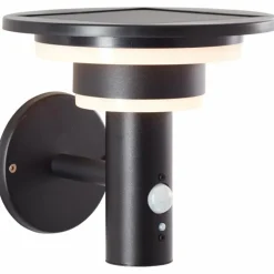 Applique murale d'extérieur Brilliant Garvina LED Noir, 1 lumière, Détecteur de mouvement