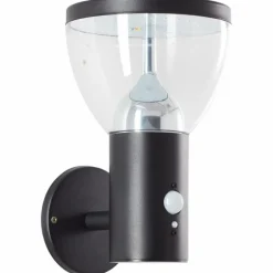 Applique murale d'extérieur Brilliant Tulip LED Noir, 1 lumière, Détecteur de mouvement