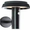 Applique murale d'extérieur Brilliant Alvero LED Noir, 1 lumière, Détecteur de mouvement