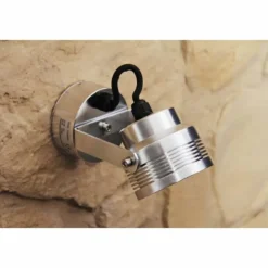 Applique murale d'extérieur Konstsmide Monza LED Aluminium, Acier inoxydable, 6 lumières, Détecteur de mouvement