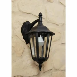 Applique murale d'extérieur Konstsmide FIRENZE Noir, Transparent, 1 lumière