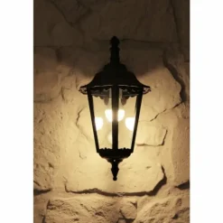 Applique murale d'extérieur Konstsmide FIRENZE Noir, Transparent, 1 lumière