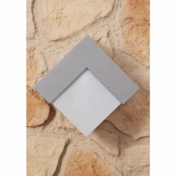 Applique murale d'extérieur LUTEC GEOMETRY Argenté, Blanc, 1 lumière