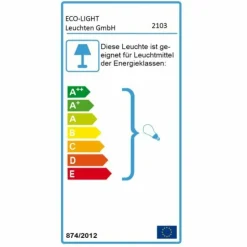 Applique murale d'extérieur LUTEC GEOMETRY Argenté, Blanc, 1 lumière