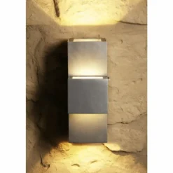 Applique murale d'extérieur Konstsmide MONZA LED Acier inoxydable, 2 lumières