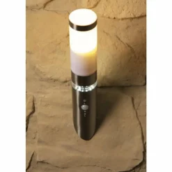 Applique murale d'extérieur Brilliant Bole Acier inoxydable, 1 lumière, Détecteur de mouvement