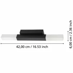 Luminaires Eglo Appliques|Applique murale Eglo ALCUDIA LED Noir, 2 lumières