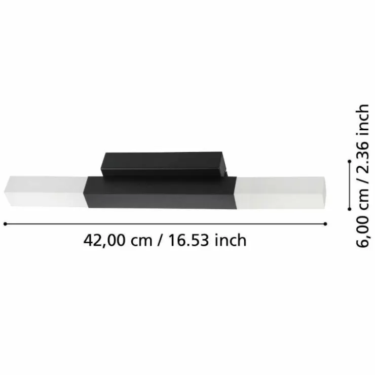 Luminaires Eglo Appliques|Applique murale Eglo ALCUDIA LED Noir, 2 lumières