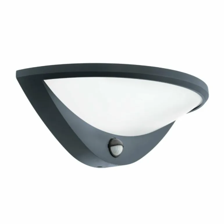 Applique murale Eglo BELCREDA LED Anthracite, 1 lumière, Détecteur de mouvement