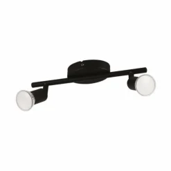 Luminaires Eglo Éclairage Led|Applique murale Eglo BUZZ-LED Noir, 2 lumières