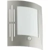 Applique murale Eglo CITY Acier inoxydable, Détecteur de mouvement