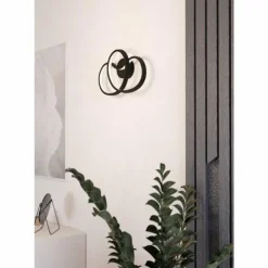 Luminaires Eglo Éclairage Led|Applique murale Eglo GIANELLA LED Noir, 1 lumière