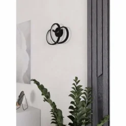 Luminaires Eglo Éclairage Led|Applique murale Eglo GIANELLA LED Noir, 1 lumière