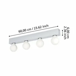 Luminaires Eglo Appliques|Applique murale Eglo GUANAL Chrome, 4 lumières
