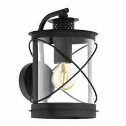 Applique murale Eglo HILBURN Noir, 1 lumière