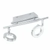 Luminaires Eglo Éclairage Led|Applique murale Eglo NAUDELLA LED Chrome, 2 lumières
