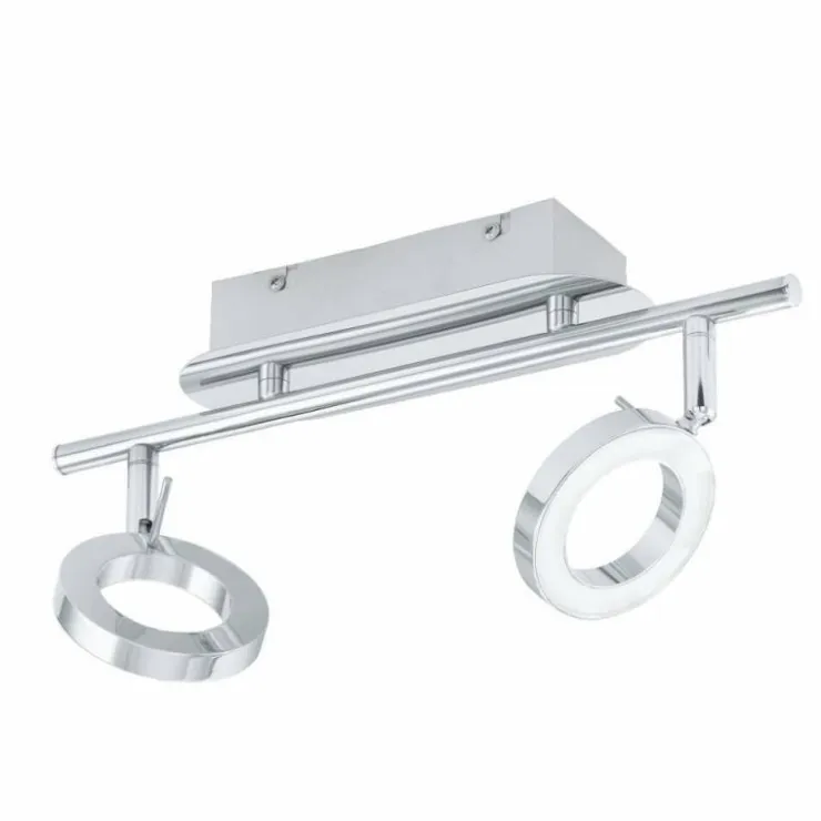 Luminaires Eglo Éclairage Led|Applique murale Eglo NAUDELLA LED Chrome, 2 lumières