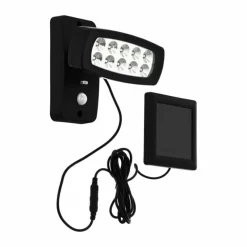 Applique murale EGLO PALIZZI LED Noir, 1 lumière, Détecteur de mouvement