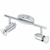Luminaires Eglo Éclairage Led|Applique murale Eglo Rosaro 1 LED Chrome, 2 lumières