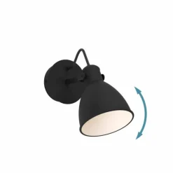 Luminaires Eglo Éclairage Led|Applique murale Eglo SAN PERI LED Noir, Blanc, 1 lumière