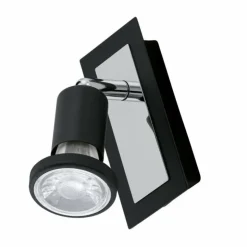 Luminaires Eglo Éclairage Led|Applique murale Eglo SARRIA LED Chrome, Noir, 1 lumière