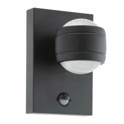 Applique murale Eglo SESIMBA 1 LED Noir, 2 lumières, Détecteur de mouvement