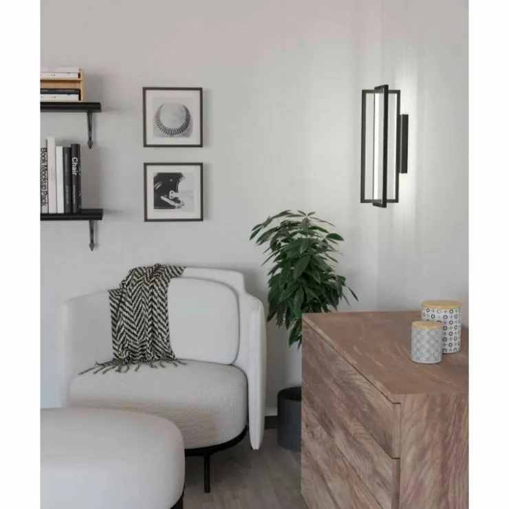 Luminaires Eglo Éclairage Led|Applique murale Eglo SIBERIA LED Noir, 1 lumière, Télécommandes