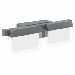 Luminaires Eglo Appliques|Applique murale Eglo-Leuchten ERVIDEL LED Noir, 2 lumières