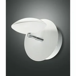 Luminaires Fabas Luce Éclairage Led|Applique murale Fabas Luce Hale LED Chrome, Blanc, 1 lumière